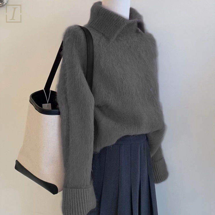灰色/毛衣+灰色/裙類
